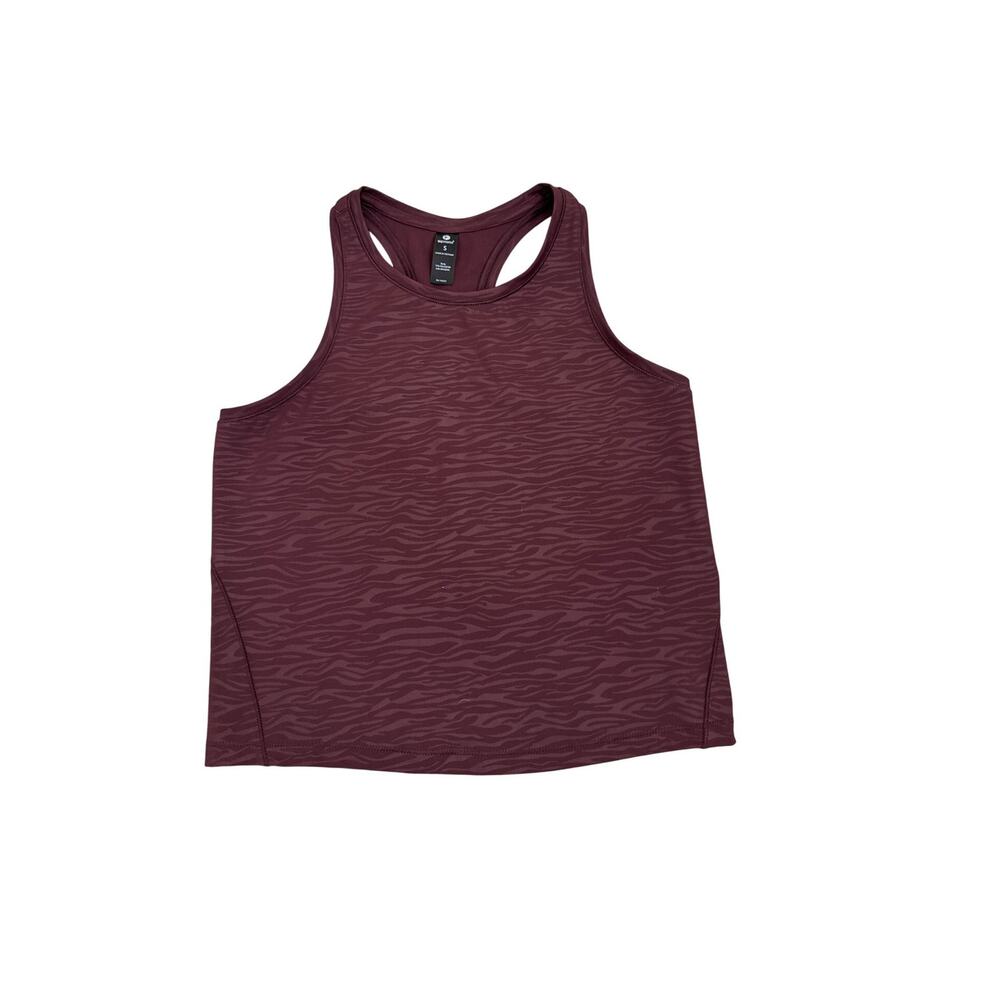 90 Degrees Burgundy Printed Athletic Racerback Tank Top Size Women's Small